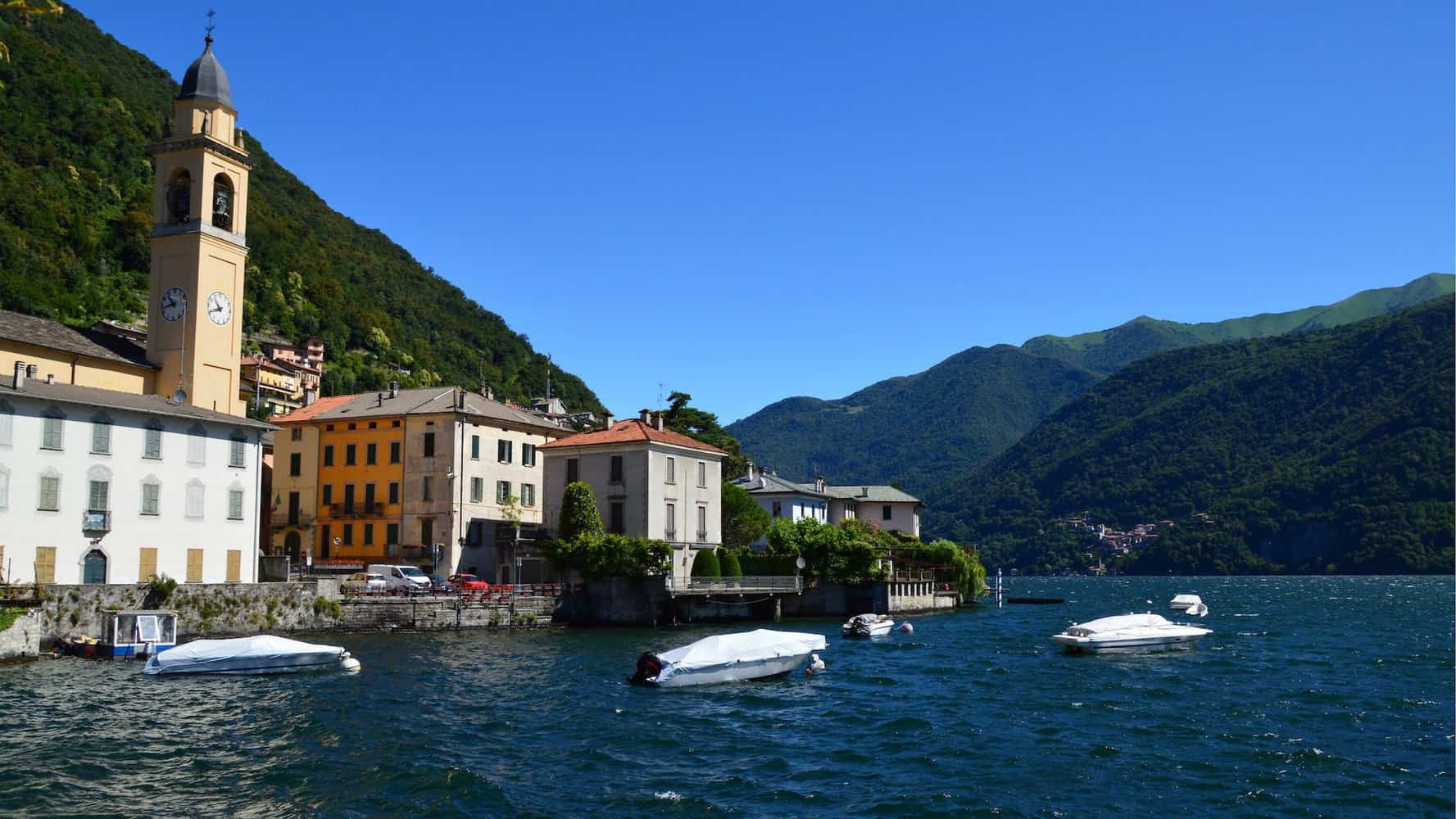 scenic view of lake como in italy