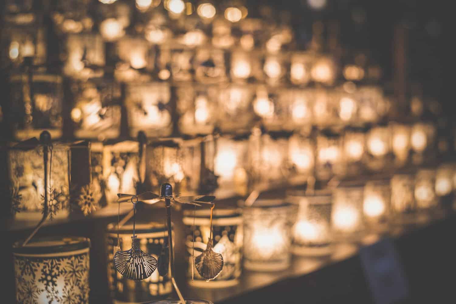 Sacred candles, prayer, worship, religion.