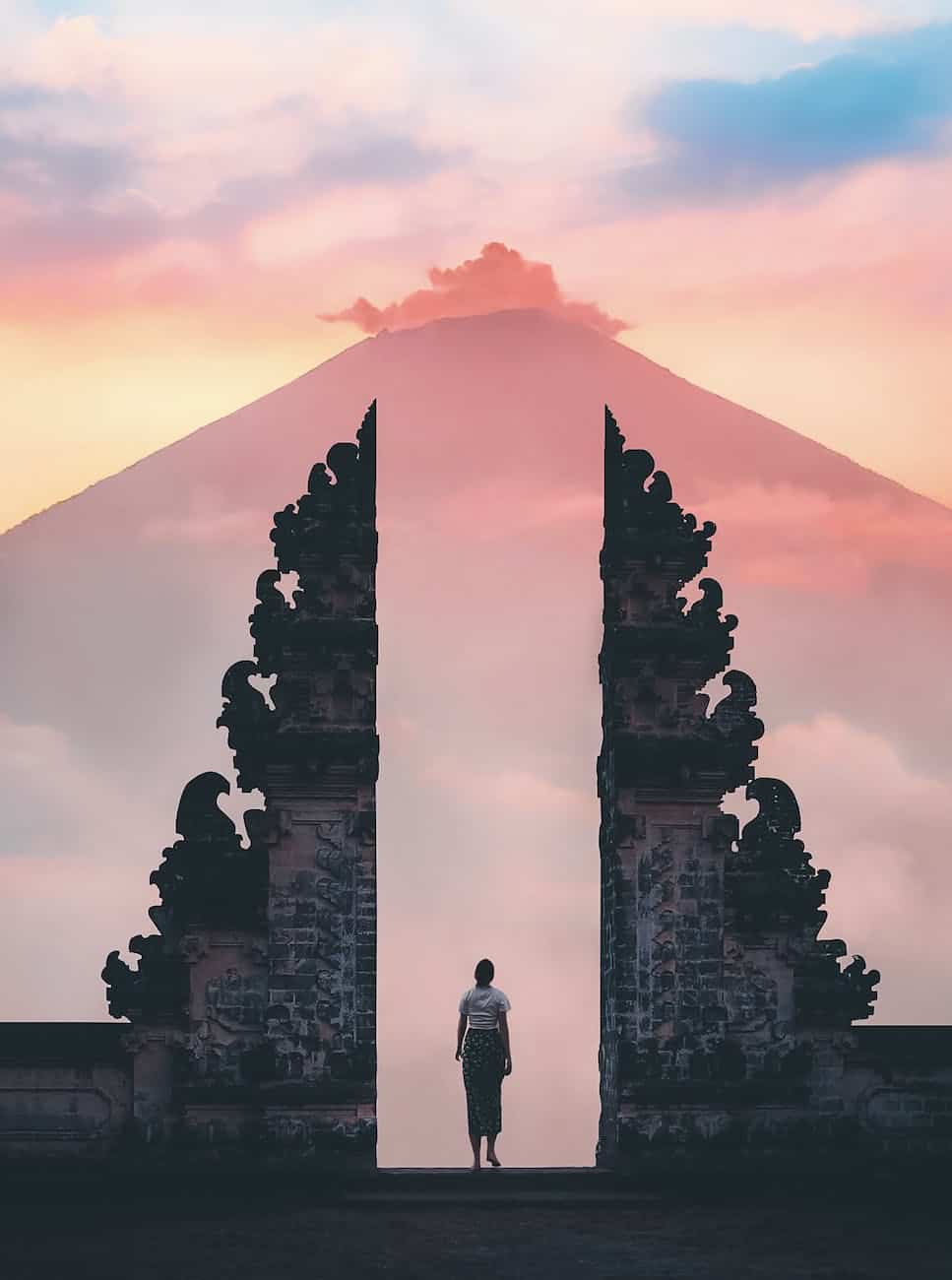 photo of person standing on a famous temple 3 weeks in bali itinerary