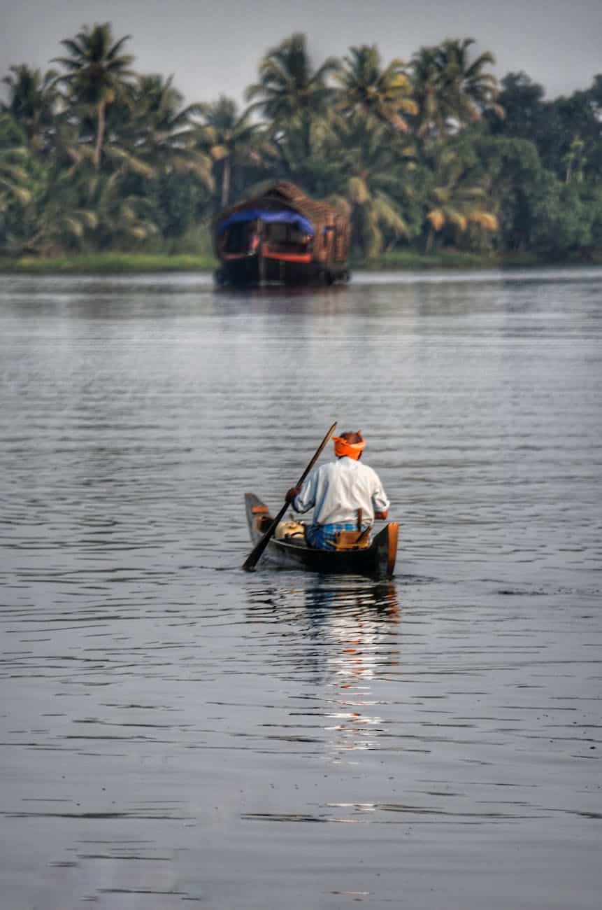 person riding on kayak