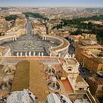 aerial view of vatican city pilgrimage routes in europe