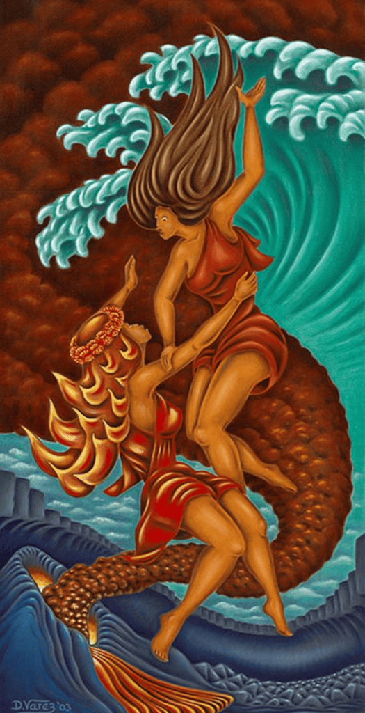 The Battle of the Nāmakaokaha'i and Pele maui mythology